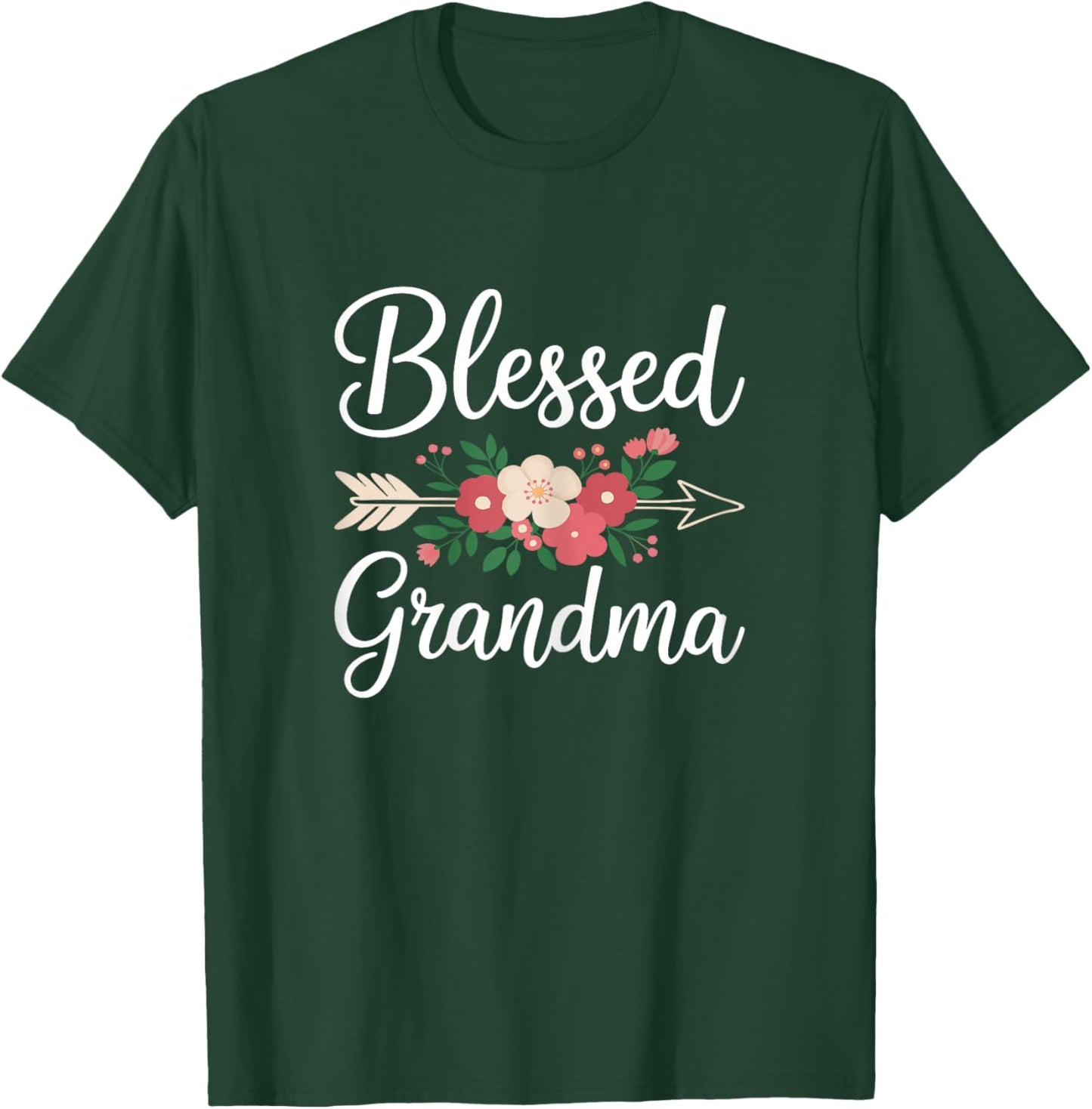 Blessed Grandma Shirt Women Happy Mothers Day T-Shirt - T-Shirt | Forest