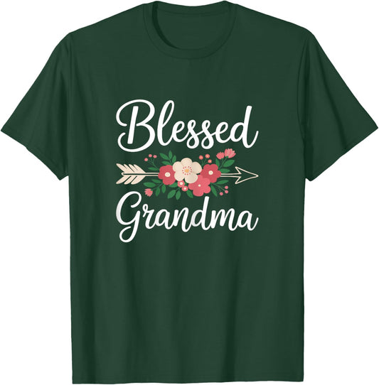 Blessed Grandma Shirt Women Happy Mothers Day T-Shirt - T-Shirt | Forest