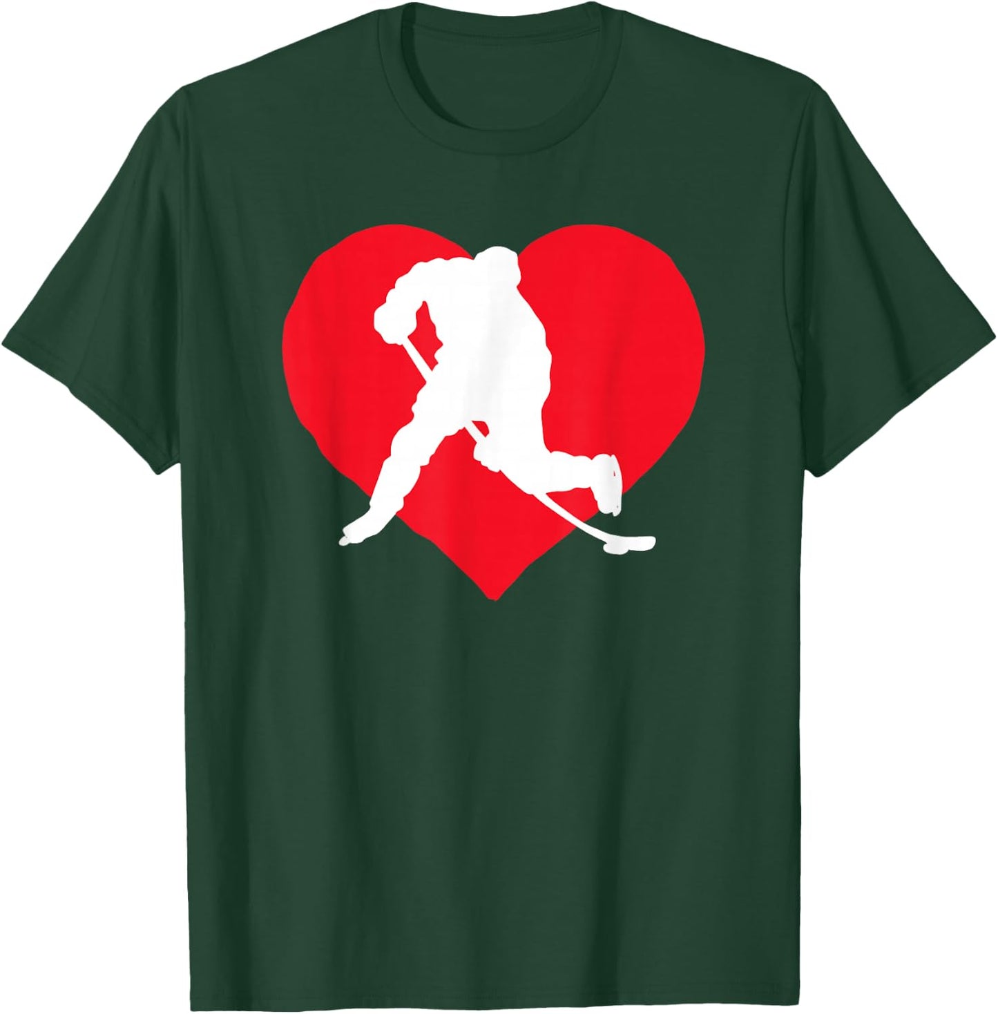 Hockey Valentine Day Hockey Lover Gifts T-Shirt - T-Shirt | Forest