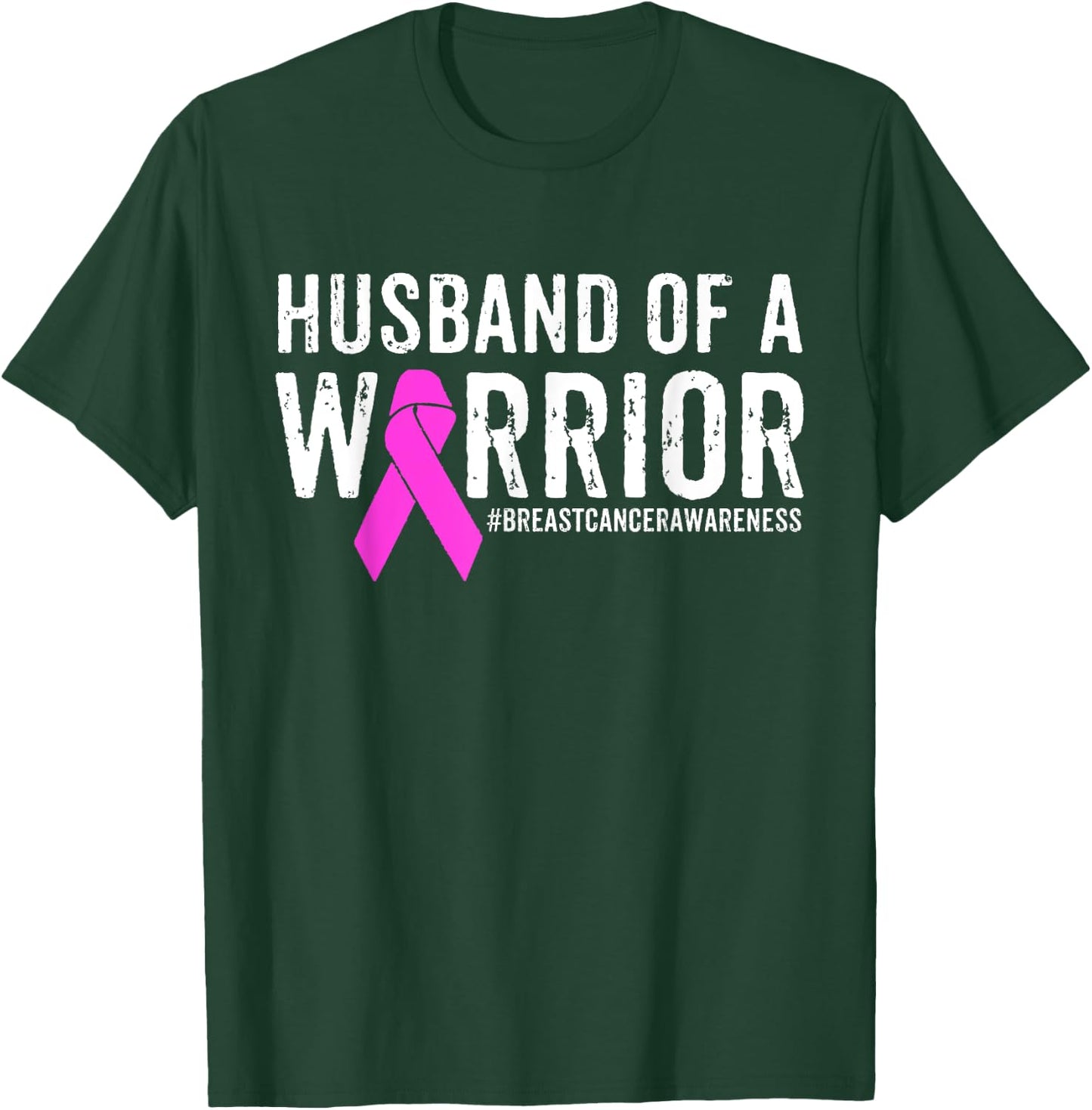Breast Cancer Husband Shirt Awareness Husband Of A Warrior T-Shirt - T-Shirt | Forest