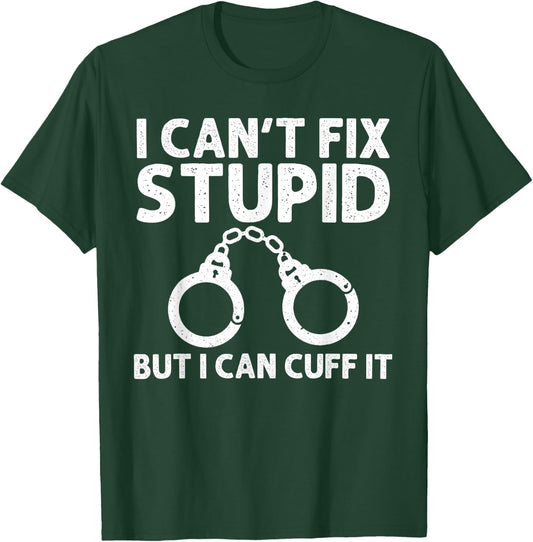 Funny Police Officer Design Women Cop Police Officer T-Shirt - T-Shirt | Forest