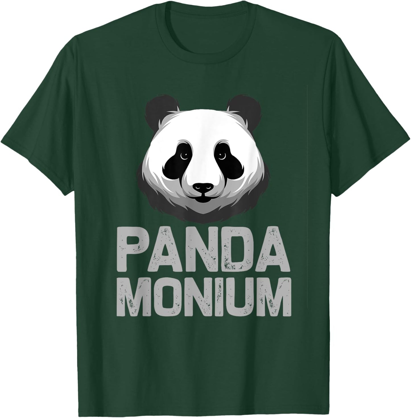 Cute Panda Monium | Funny Sarcastic Pun Pandemonium T-Shirt - T-Shirt | Forest