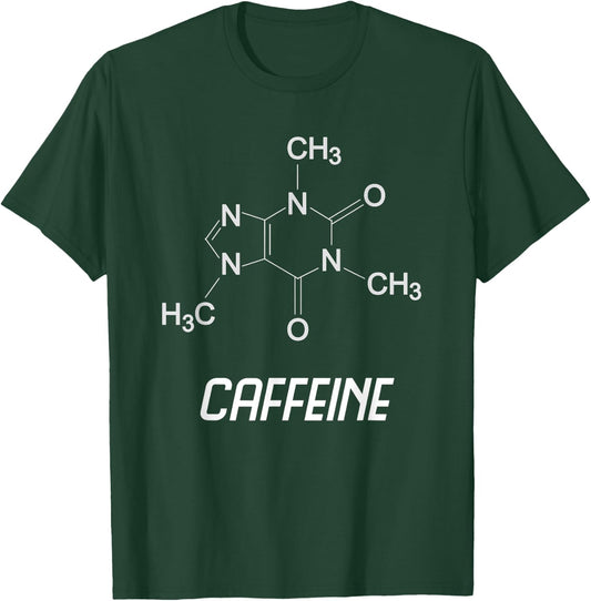 Caffeine Molecule Structure - Science & Coffee Lovers Gift T-Shirt - T-Shirt | Forest