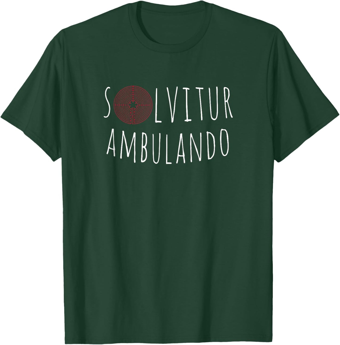Solvitur Ambulando Labyrinth Walking T-Shirt - T-Shirt | Forest