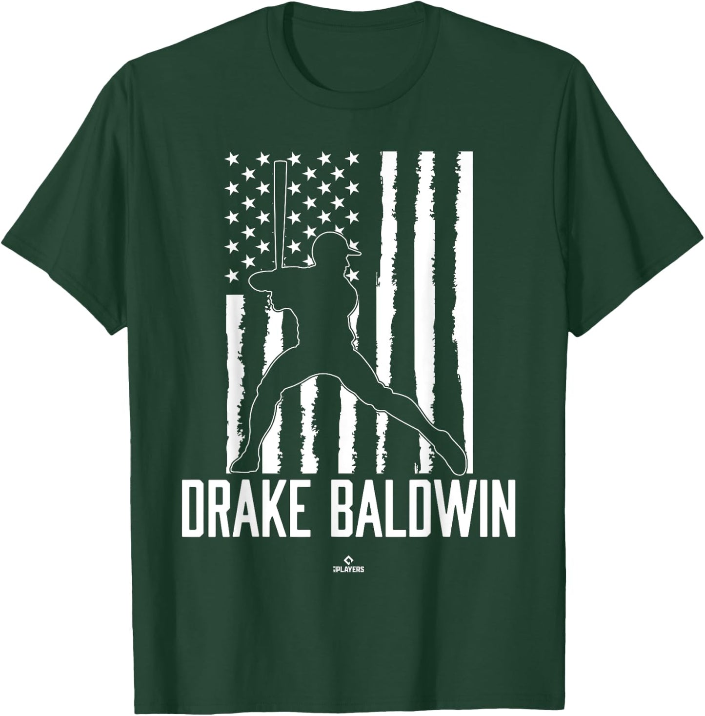 Distressed Flag Swing Drake Baldwin Prospect Baseball Fan T-Shirt - T-Shirt | Forest