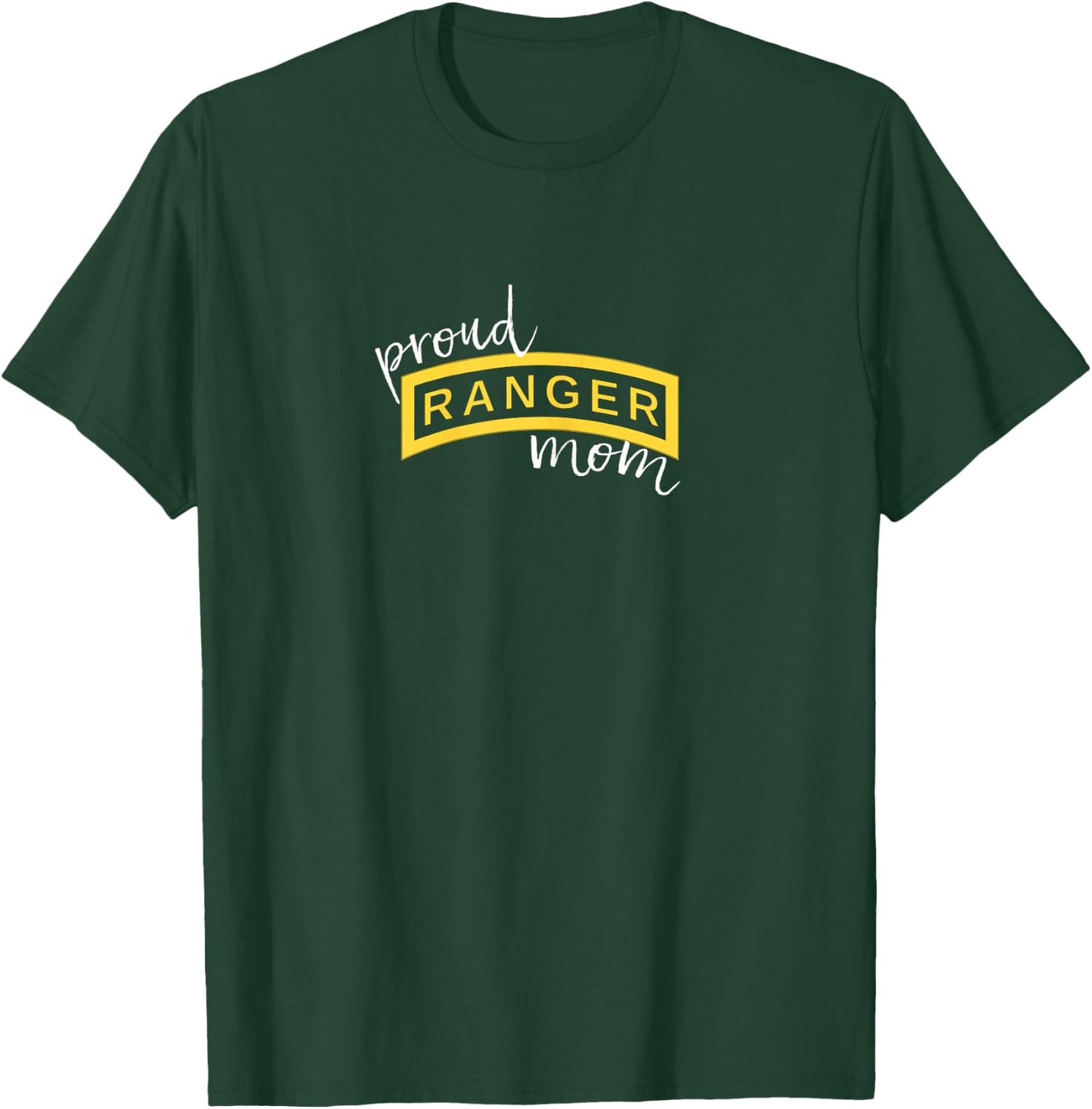 Army Ranger Mom Shirt, Proud Ranger Mom Tab Gift T-Shirt - T-Shirt | Forest