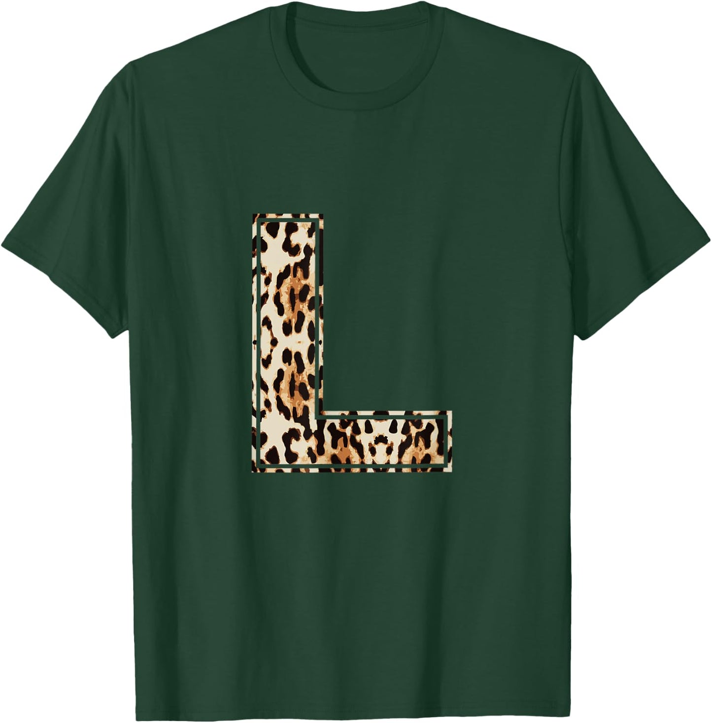 Cool Letter L Initial Name Leopard Cheetah Print T-Shirt - T-Shirt | Forest