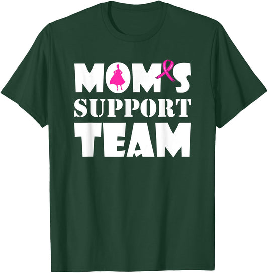 Breast Cancer Superhero Survivor Mom's Support Team 2021 T-Shirt - T-Shirt | Forest
