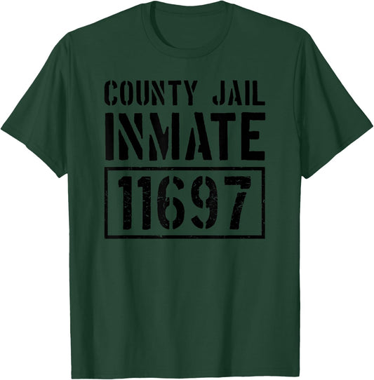 County Jail Inmate Funny Prison Halloween Costume T-Shirt - T-Shirt | Forest