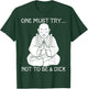 One Must Try Not To Be A Dick Buddha Meditation T Shirt T-Shirt - T-Shirt | Forest