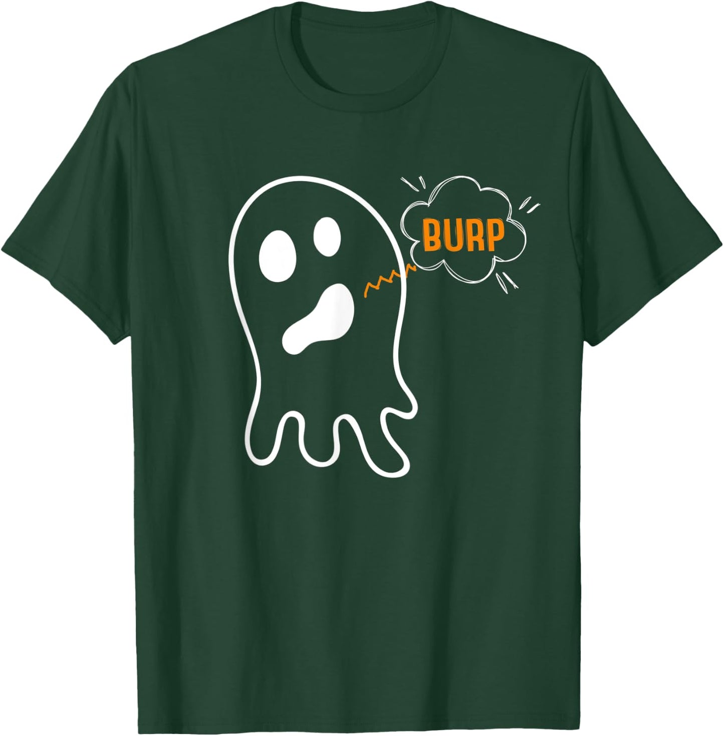 Burping Ghost Belch Burp Funny Halloween T-Shirt - T-Shirt | Forest