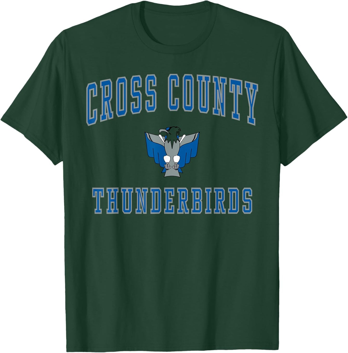 Cross County High School Thunderbirds C1 T-Shirt - T-Shirt | Forest