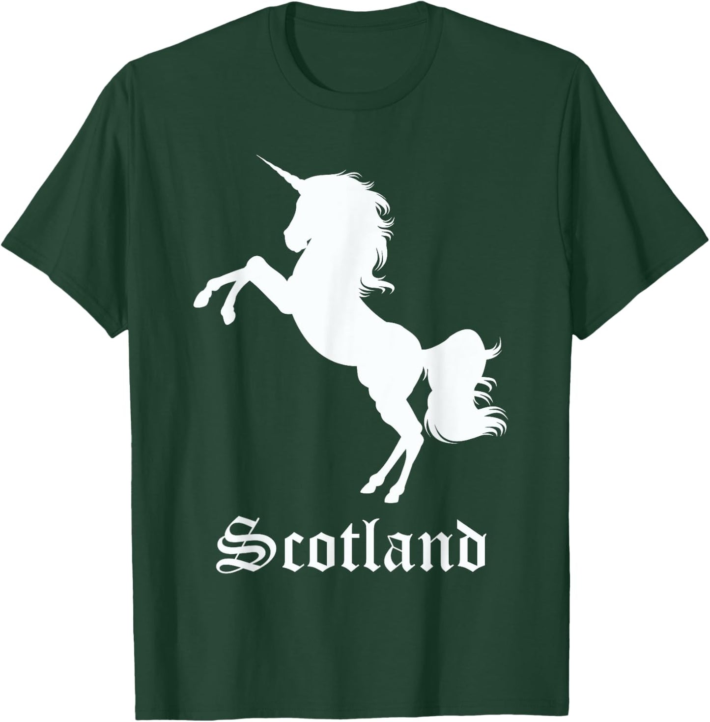Scotland Unicorn Silhouette National Symbol Scottish Gifts T-Shirt - T-Shirt | Forest