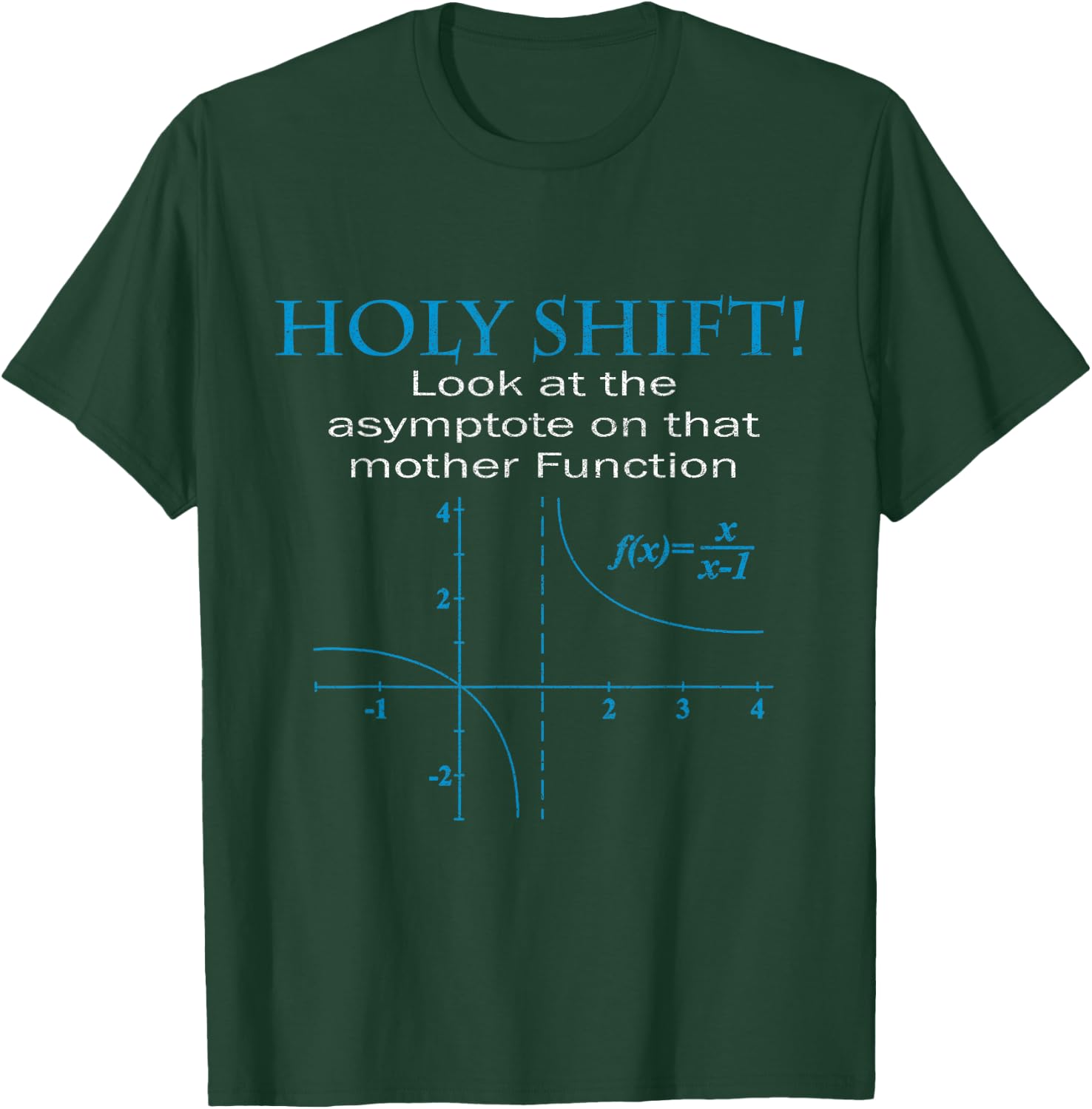 Holy Shift Funny Math Asymptote Punny T-Shirt - T-Shirt | Forest