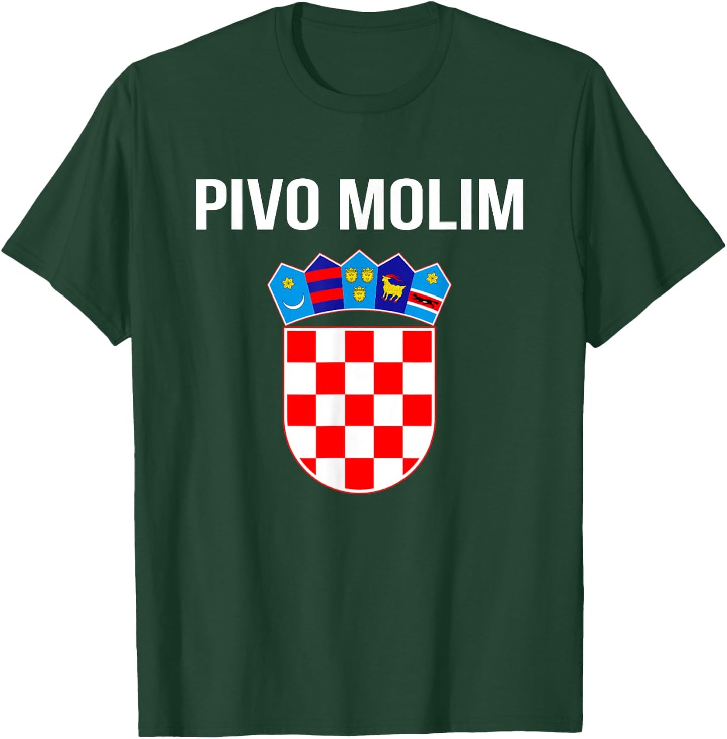Beer Please In Croatian Shirt Hrvatska Croatia Souvenir Gift T-Shirt - T-Shirt | Forest