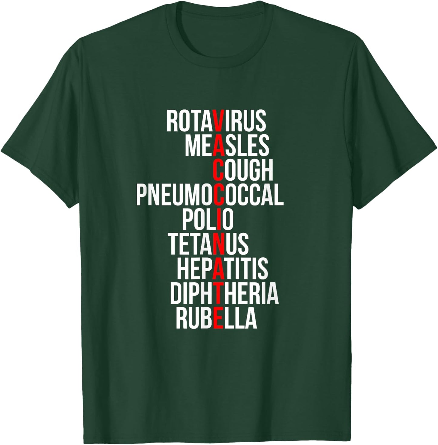 Pro Vaccines Preventable Diseases Immunization Awareness T-Shirt - T-Shirt | Forest