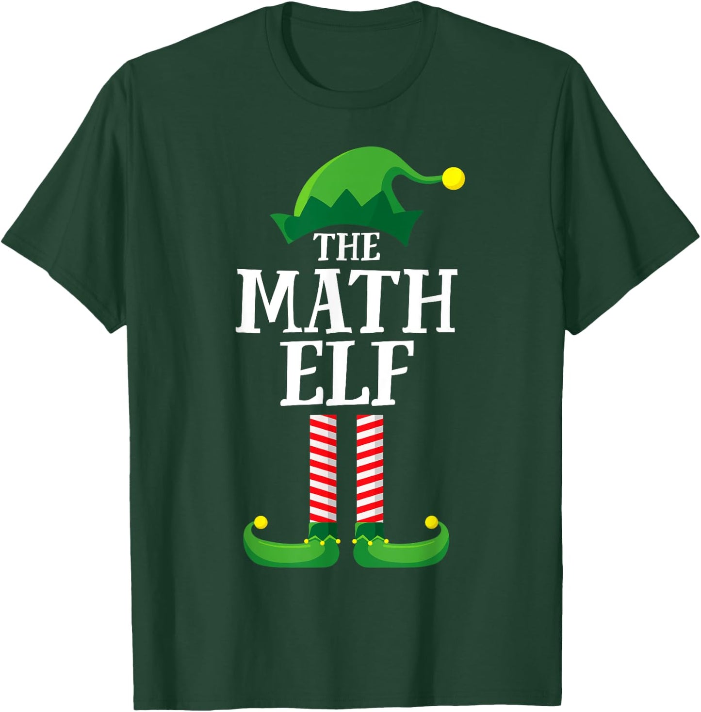 Math Elf Matching Family Group Christmas Party Pyjamas T-Shirt - T-Shirt | Forest