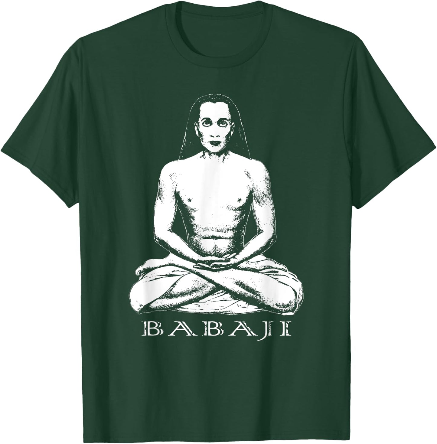 Mahavatar Babaji Guru Ascended Master Meditation T-Shirt - T-Shirt | Forest