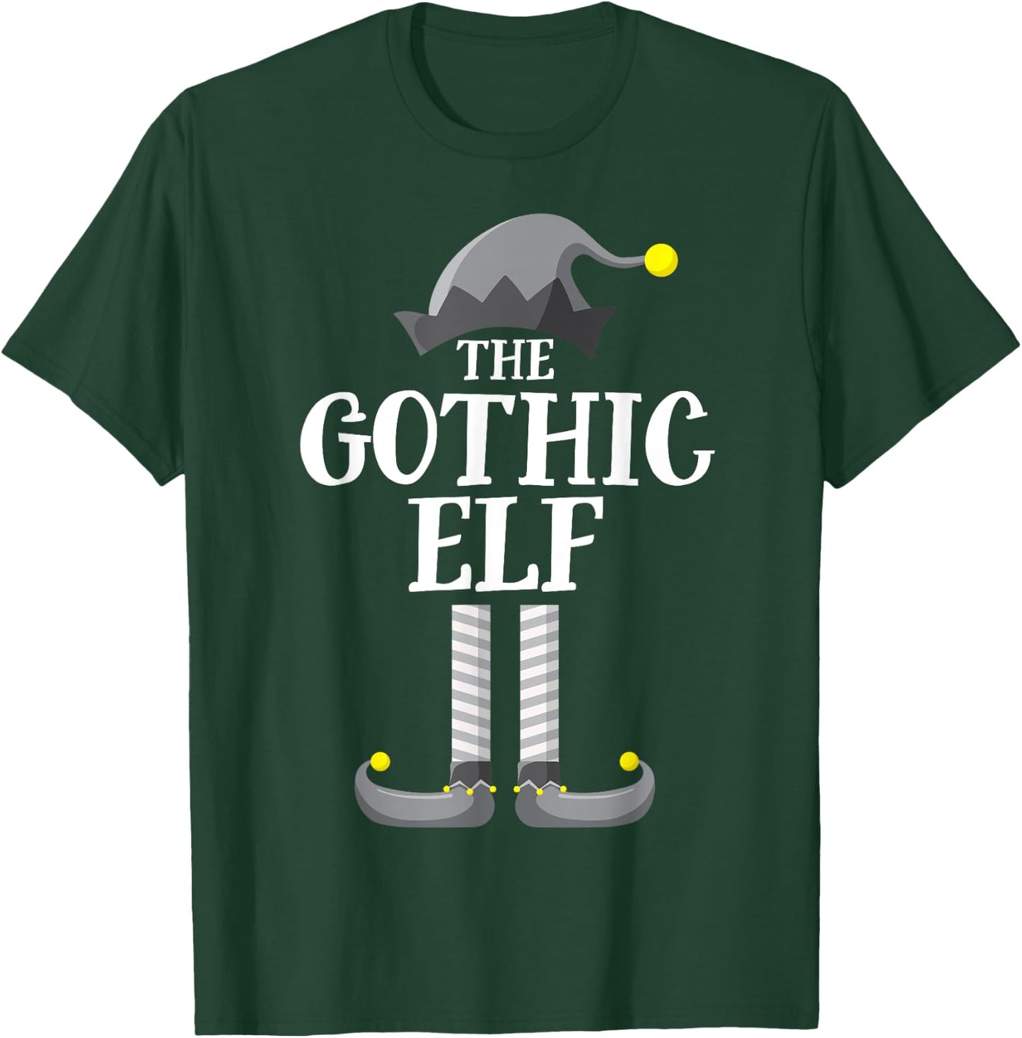 Gothic Black Elf Matching Family Group Christmas Party PJ T-Shirt - T-Shirt | Forest