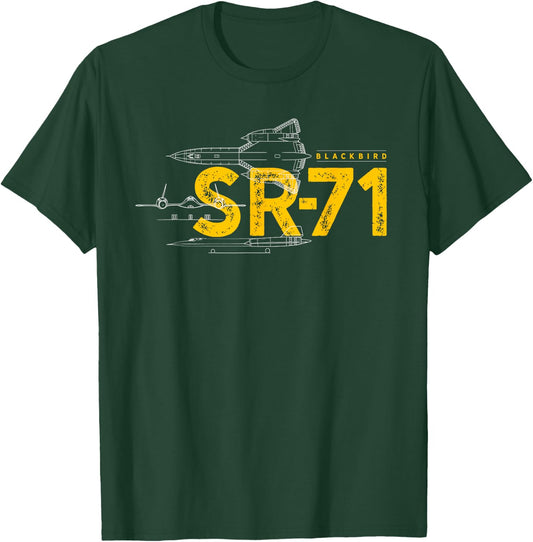 SR-71 Blackbird Air Force Military Jet T-Shirt - T-Shirt | Forest