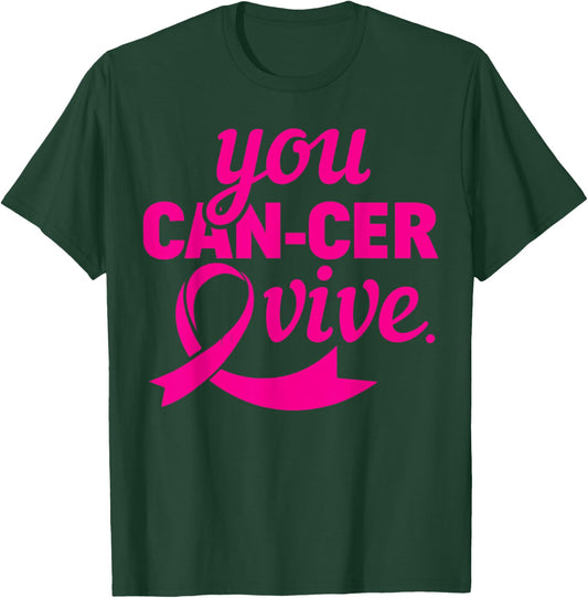 Breast Cancer Support You Can Survive Survivor Gift T-Shirt - T-Shirt | Forest