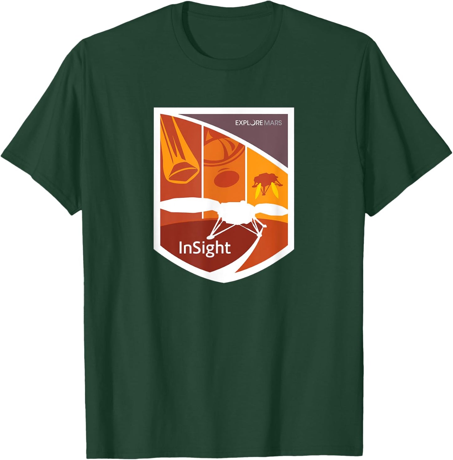JPL Insight Mission Badge - NASA Space T-Shirt - T-Shirt | Forest