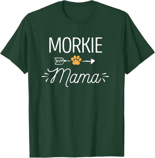 Morkie Mama Shirt Cute Dog Lover Mom Yorkshire Terrier Mom T-Shirt - T-Shirt | Forest
