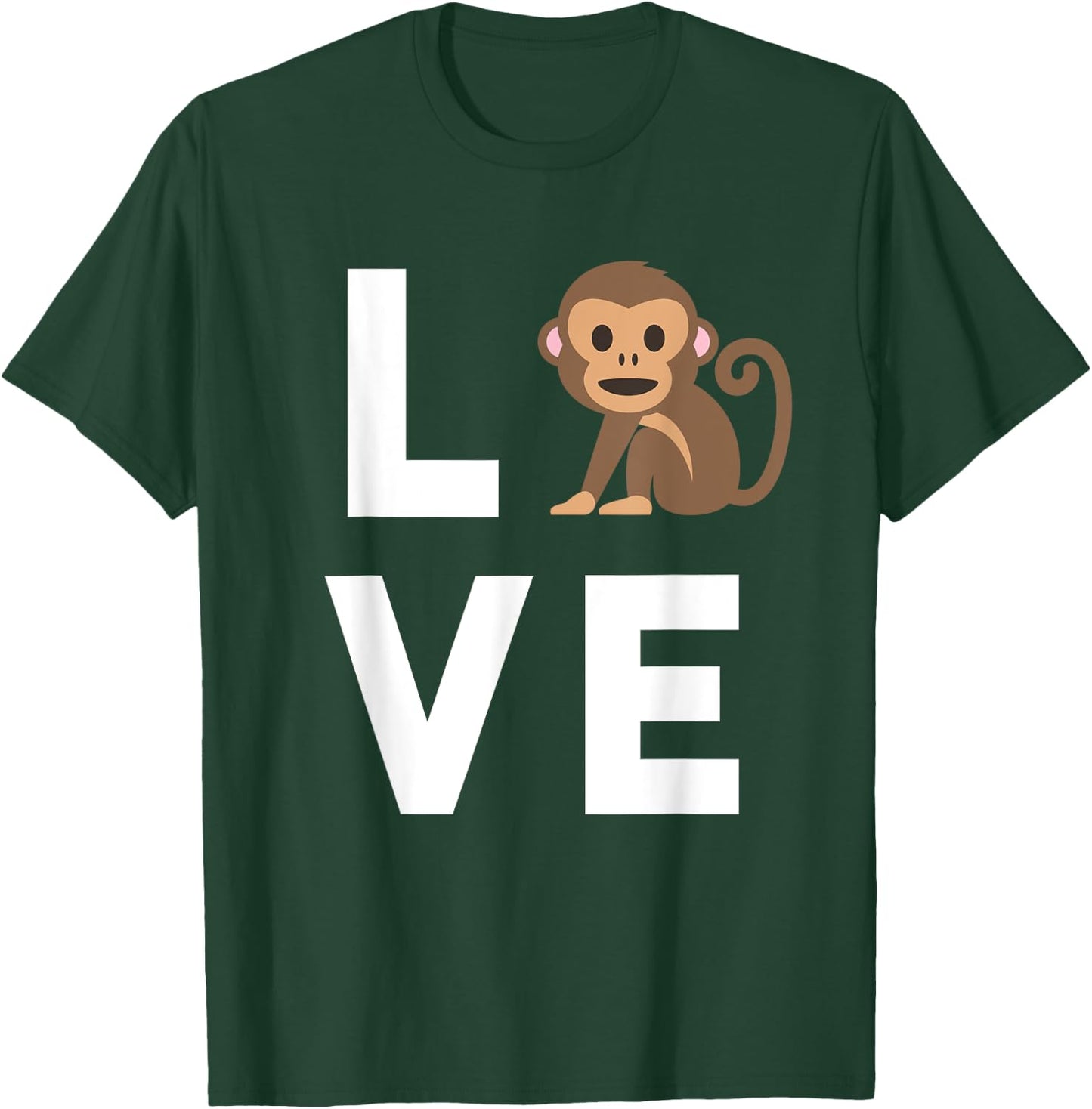 I Love Monkeys Funny Monkey Lover Kids Cute Monkey T-Shirt - T-Shirt | Forest