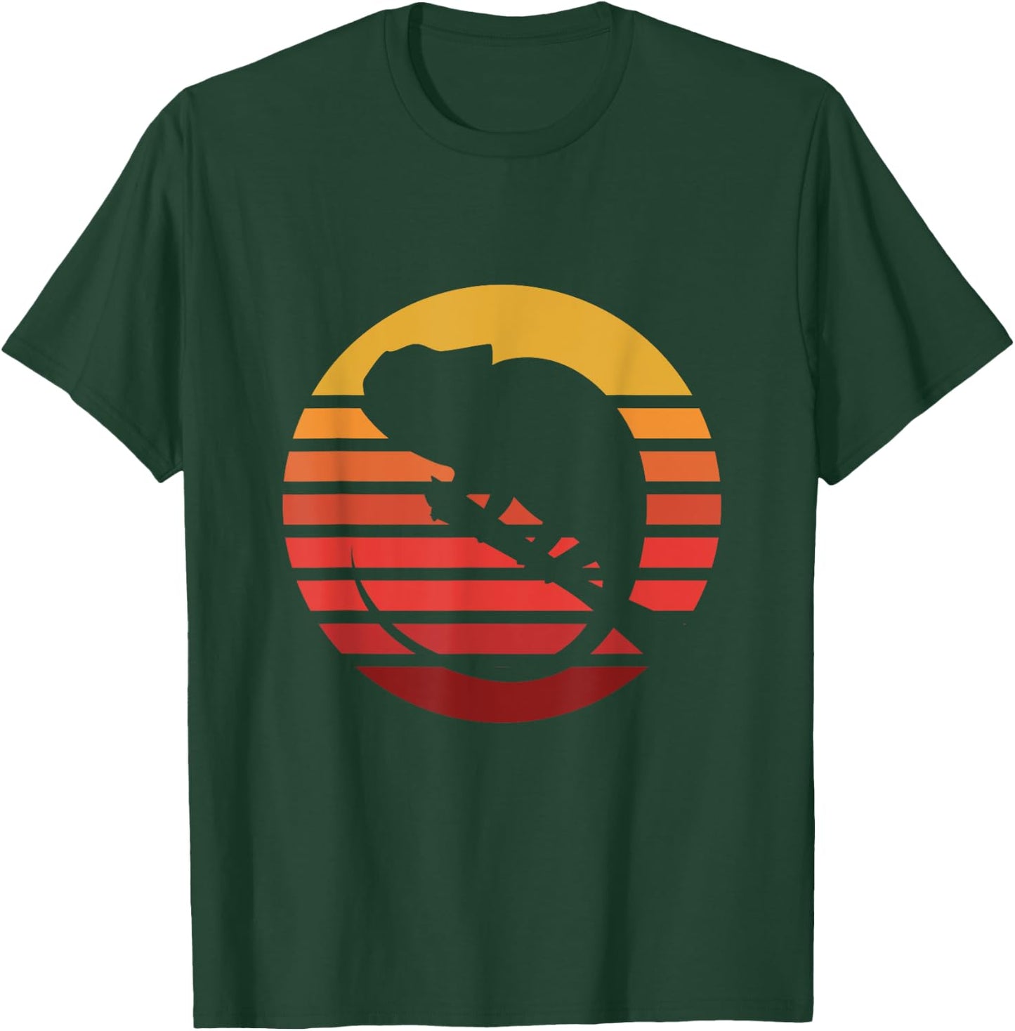 Vintage Chameleon Retro Eighties Old World Lizard Shirt Gift T-Shirt - T-Shirt | Forest