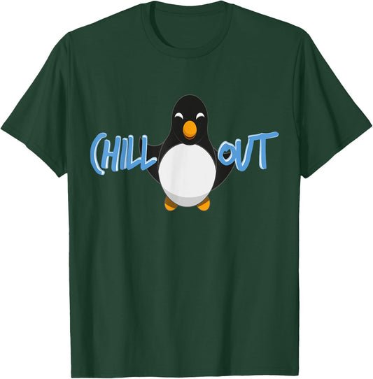 Chill Out Penguin Funny T-Shirt - T-Shirt | Forest