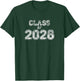 Class of 2028 Shirt | Senior 2028 Graduation Gift Him Her T-Shirt - T-Shirt | Forest