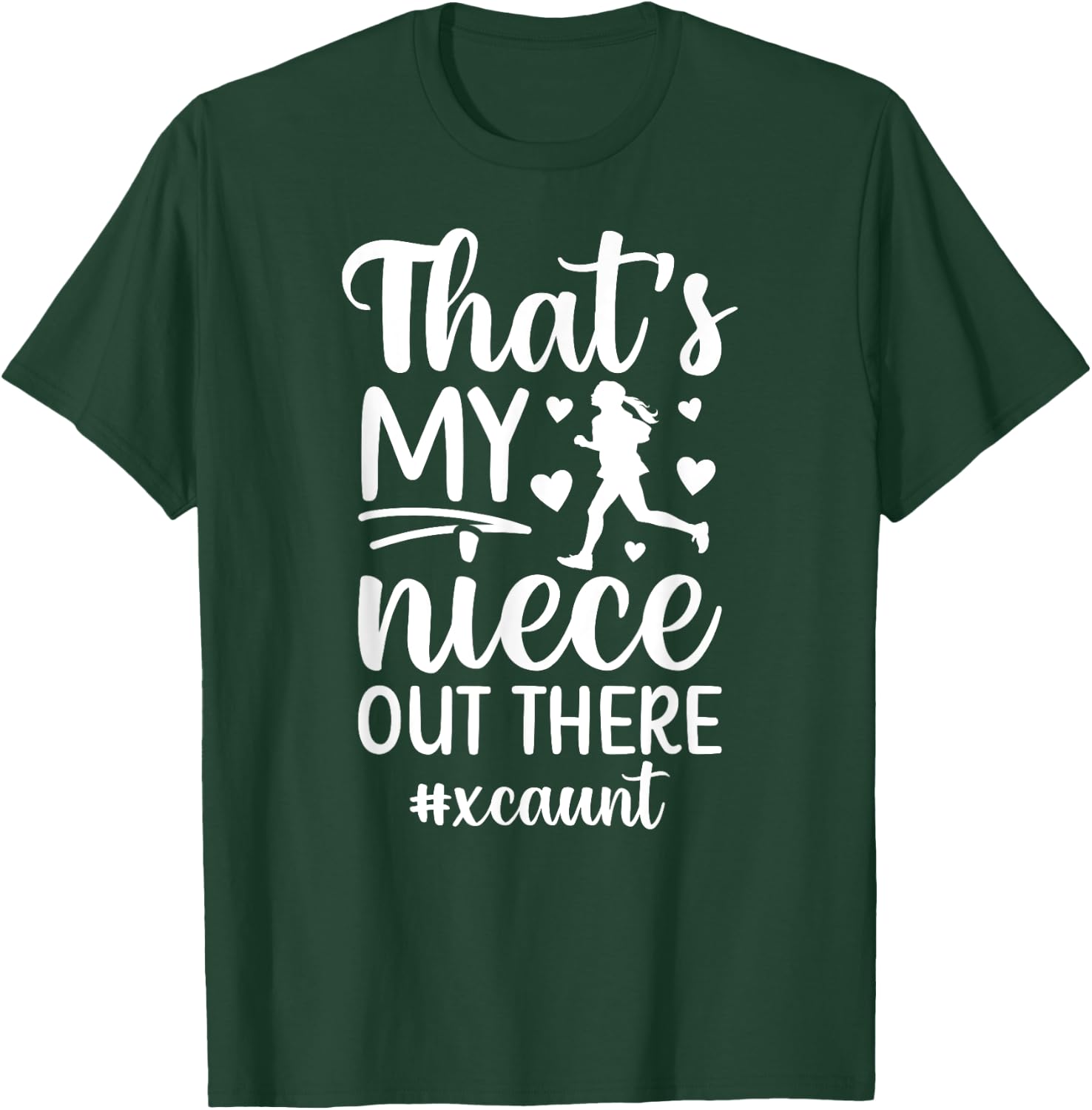 XC Aunt Proud Cross Country Aunt Cross Country Runner Auntie T-Shirt - T-Shirt | Forest
