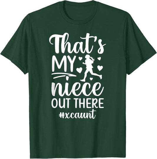 XC Aunt Proud Cross Country Aunt Cross Country Runner Auntie T-Shirt - T-Shirt | Forest