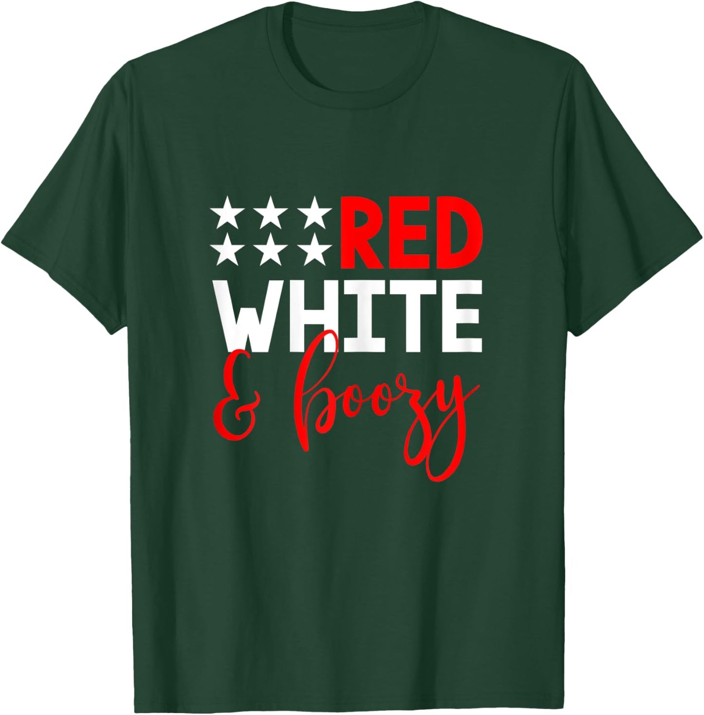 Red White & Boozy 4th of July Party Shirt Funny Drinking T-Shirt - T-Shirt | Forest