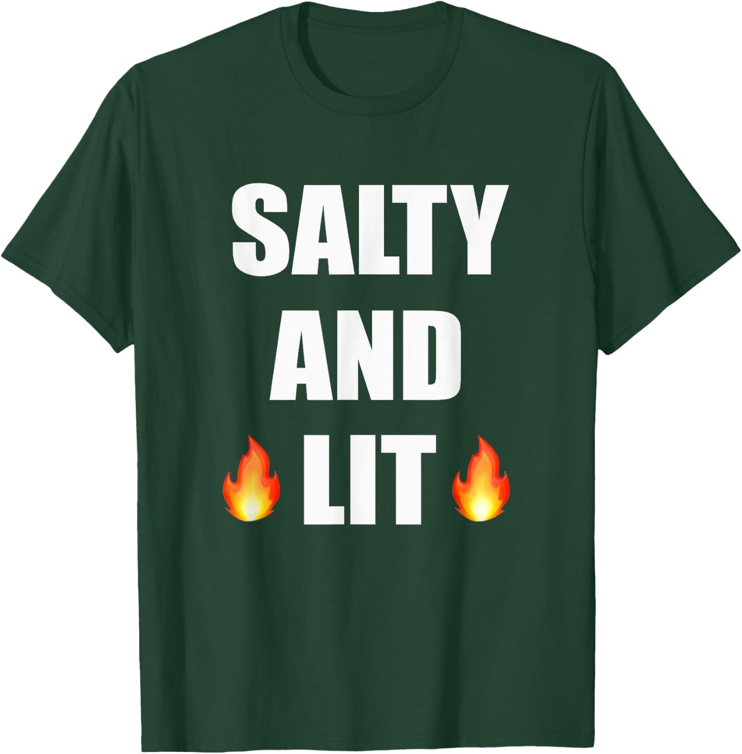 Salty And Lit T Shirt Christian Bold Faith Hope Joy T-Shirt - T-Shirt | Forest