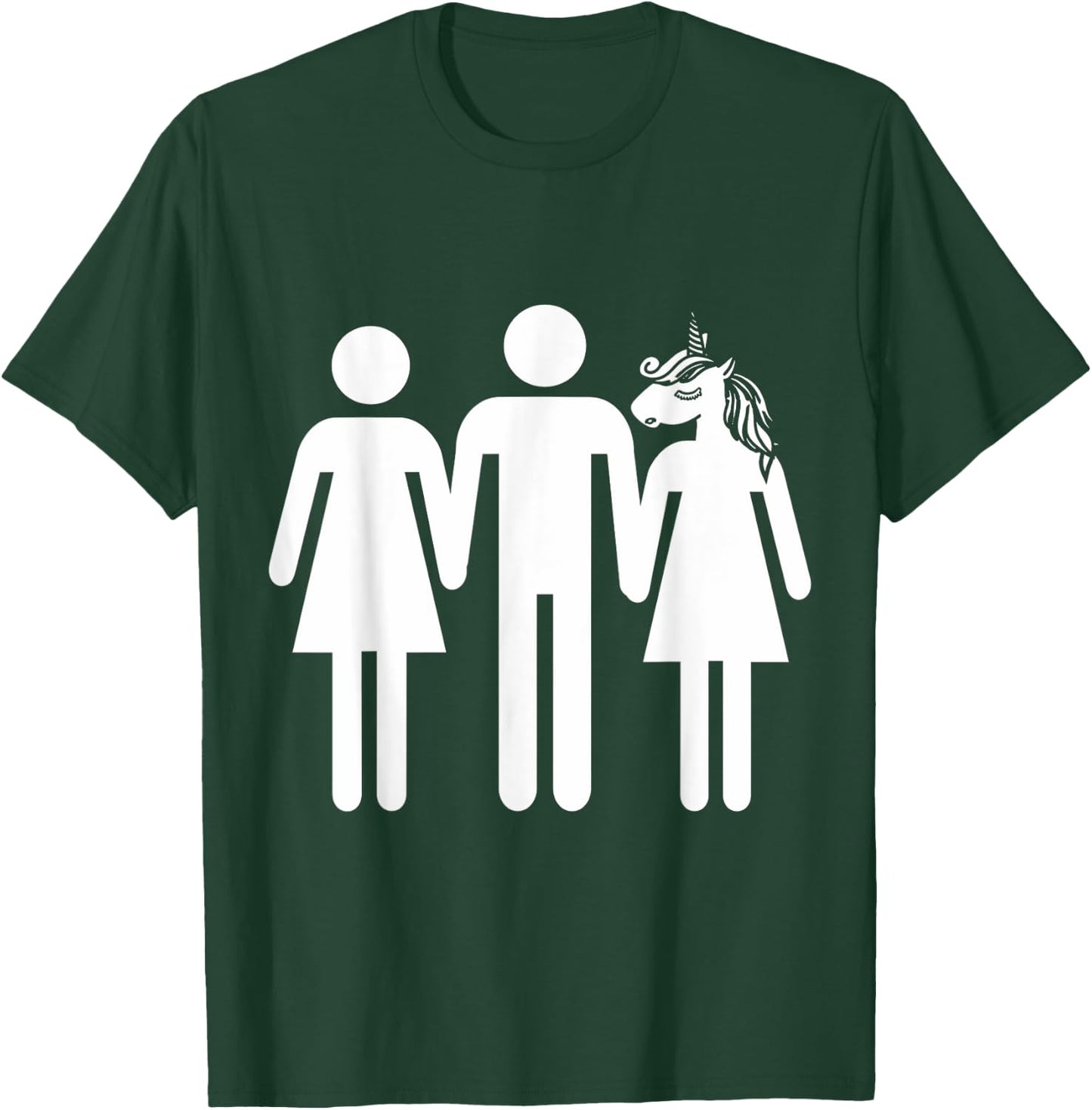Unicorn Threesome Funny Shirt T-Shirt - T-Shirt | Forest