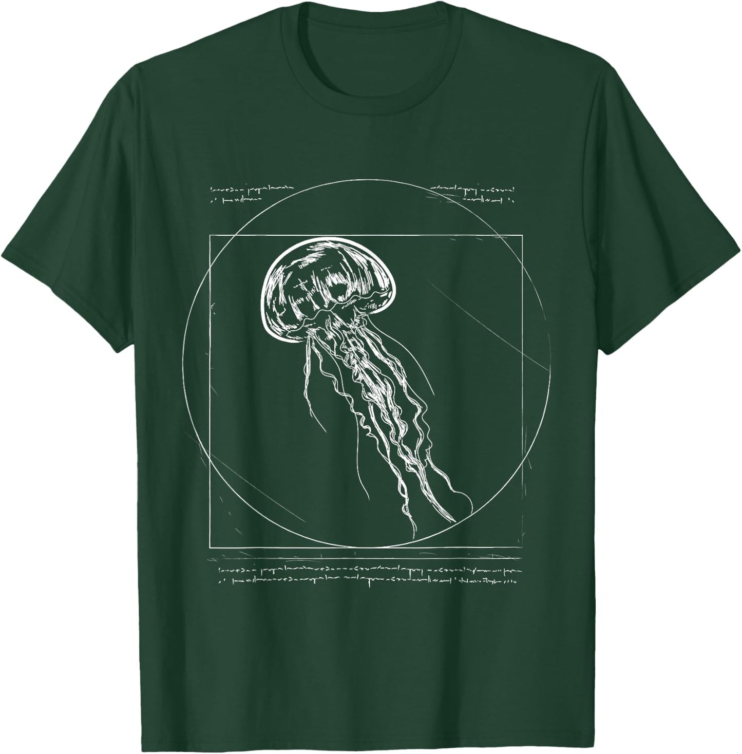 Beach Jellyfishes Art Drawing Dress Gift Vitruvian Jellyfish Women Girls Kids T-Shirt - T-Shirt | Forest