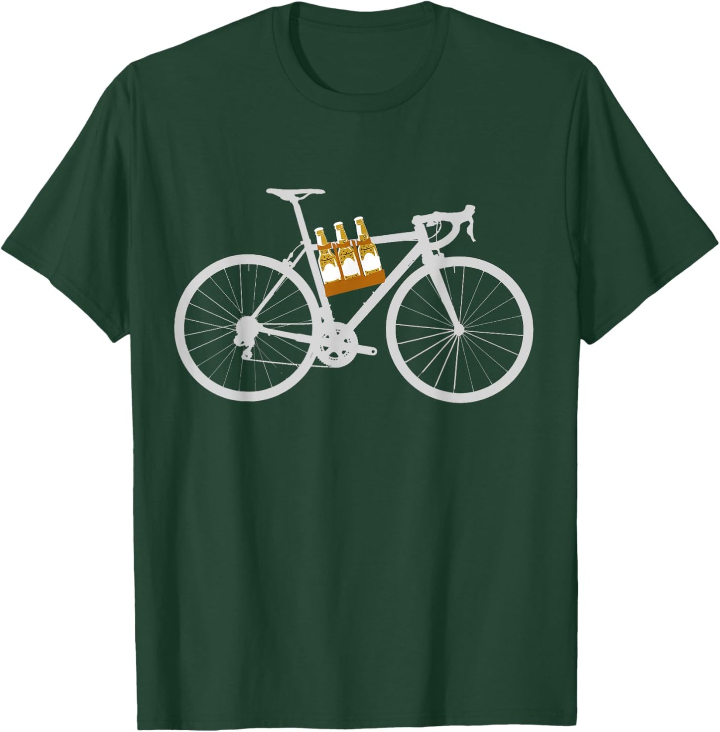 I Love Bikes and Beer Bicycle Cycling T-Shirt - T-Shirt | Forest
