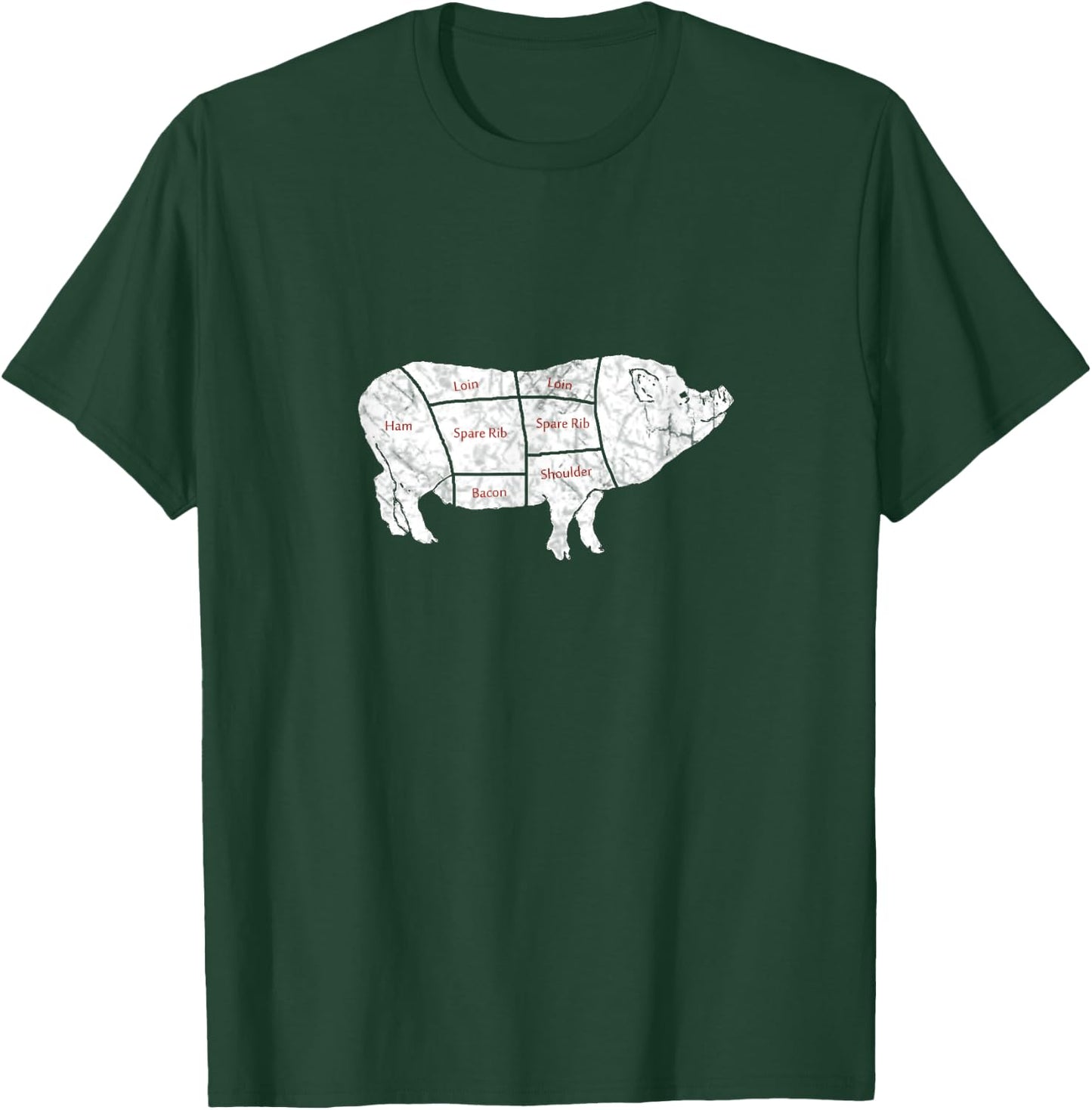Classic Pig Parts T-Shirt - T-Shirt | Forest
