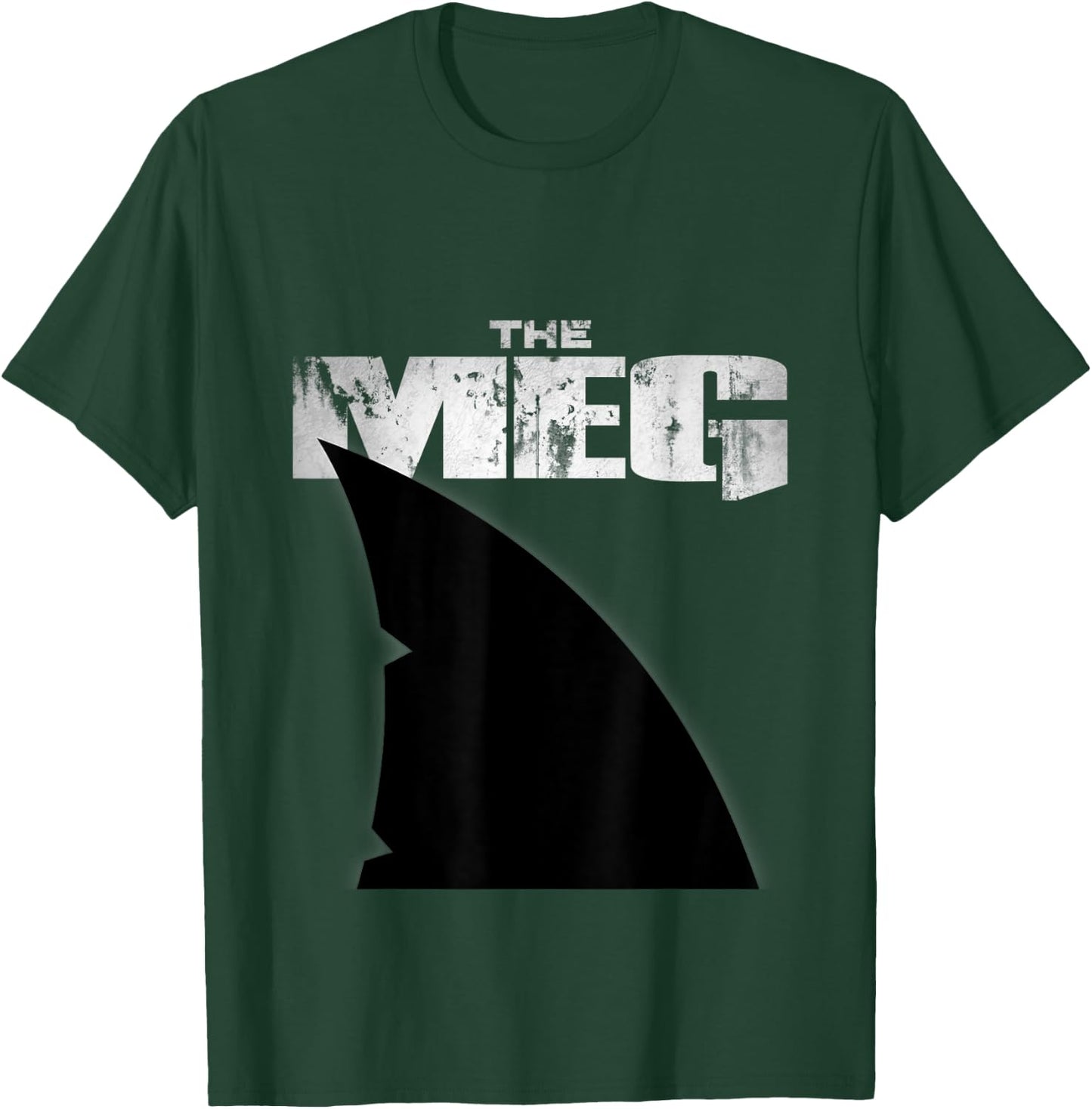 Shark for Sea lovers | -Adults Meg Shark | Black Distressed Modern Short Sleeve | Small T-Shirt - T-Shirt | Forest