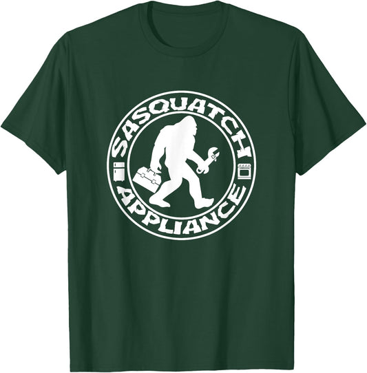 Funny Yeti Sasquatch Bigfoot Appliance Repair Shirt T-Shirt - T-Shirt | Forest