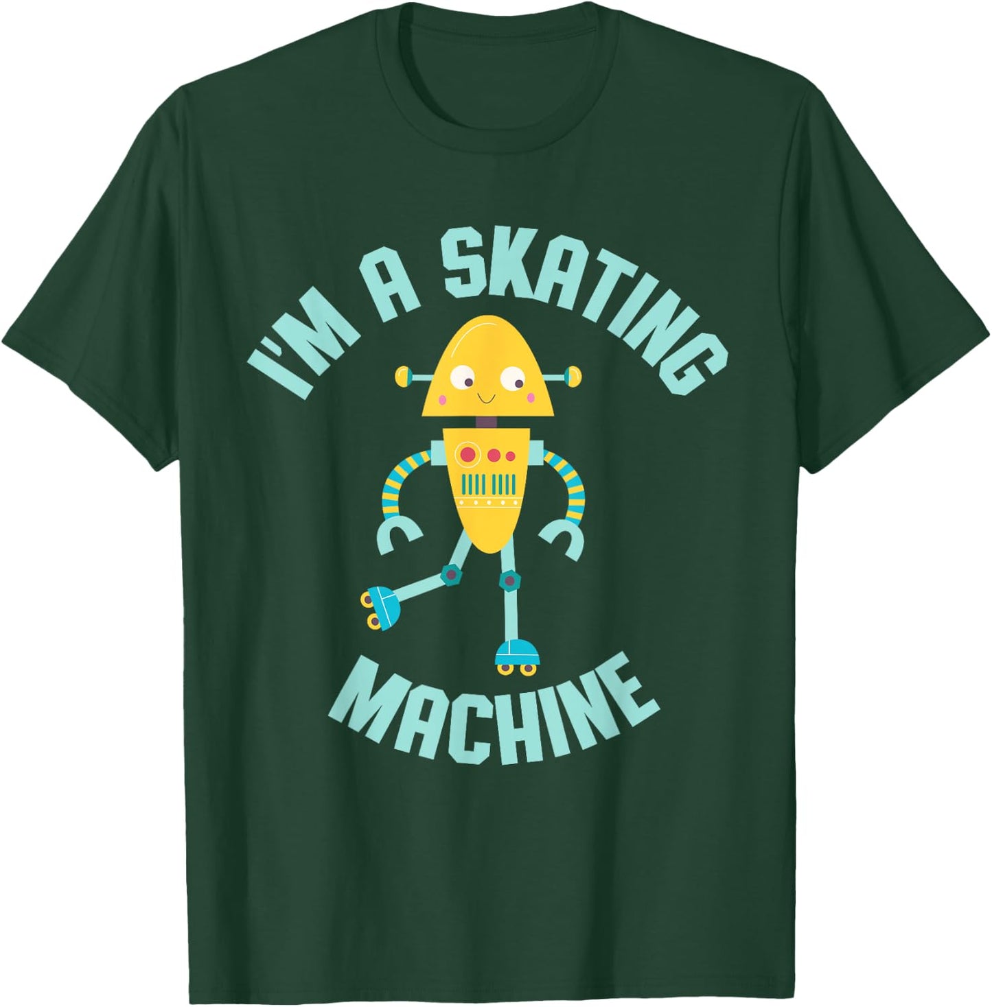 Roller Skating Robot for Boys and Girls T-Shirt - T-Shirt | Forest
