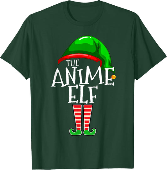 Anime Elf Group Matching Family Christmas Gift Holiday Set T-Shirt - T-Shirt | Forest