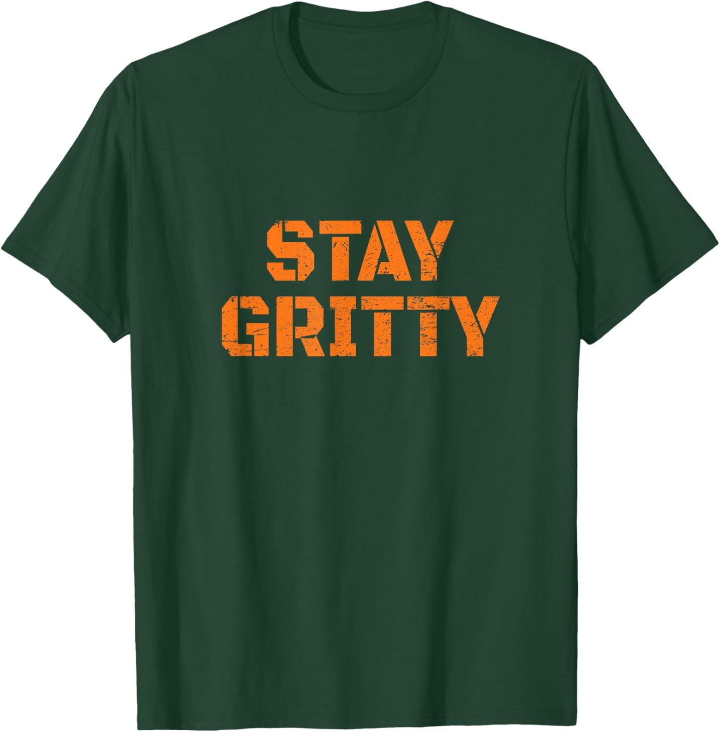 STAY GRITTY Funny Ice Hockey Philly Vintage T-Shirt - T-Shirt | Forest