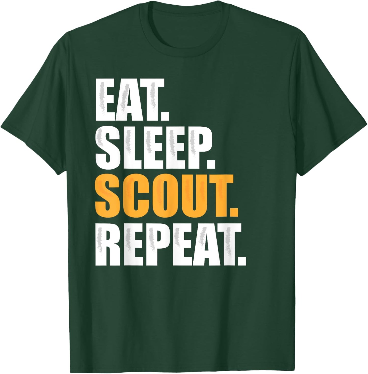 Eat Sleep Scout Repeat - Scouting Gift T-Shirt - T-Shirt | Forest