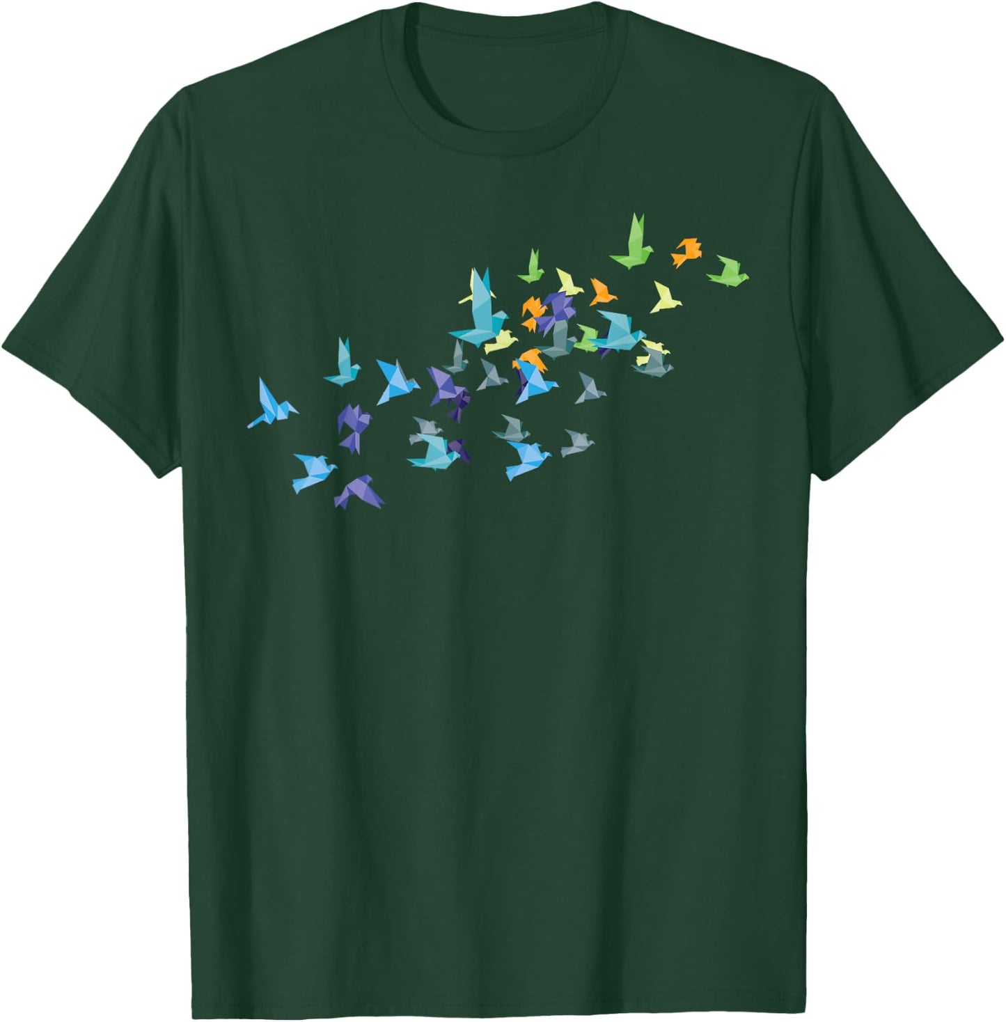 Origami Paper Cranes Japanese Culture Bird Lovers Gift T-Shirt - T-Shirt | Forest