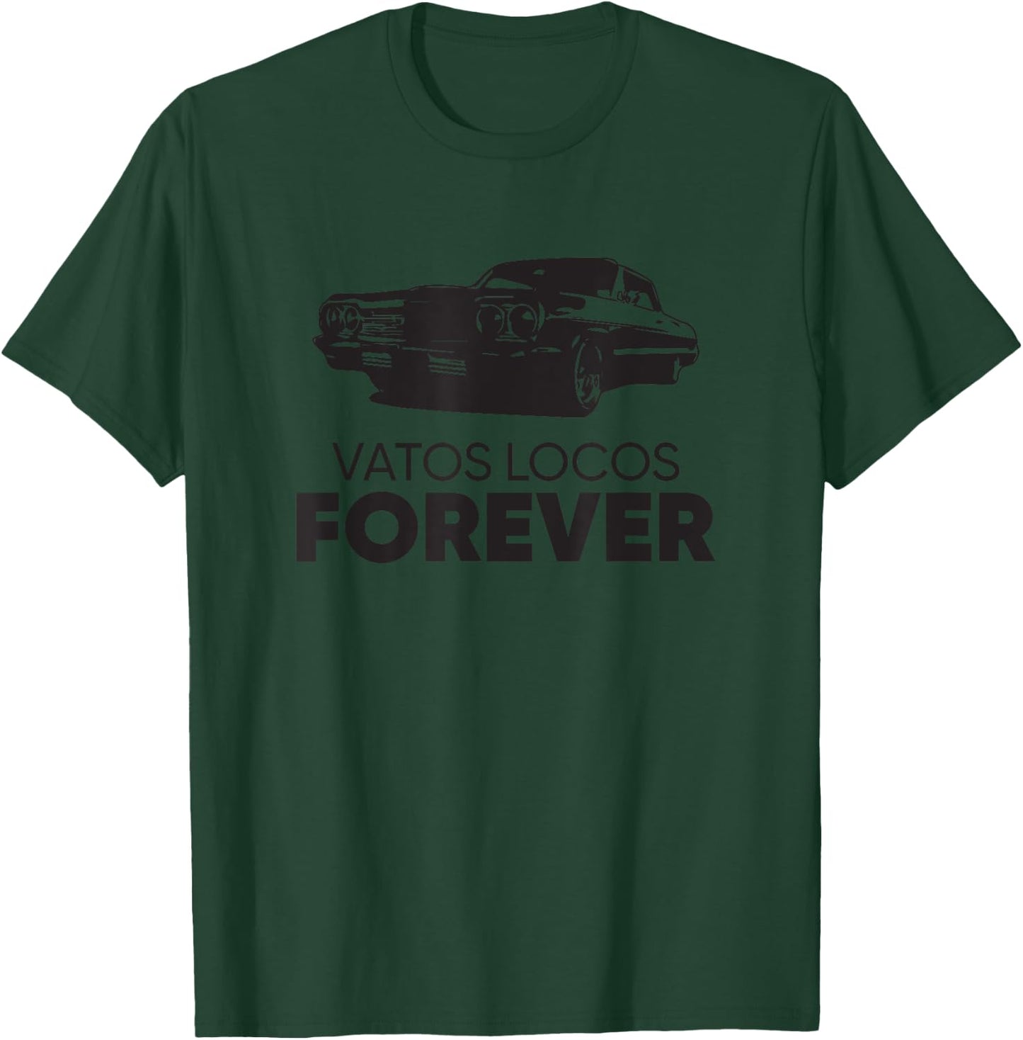 Latino Fun Vatos Locos Forever - Men's Grey Classic Fit Short Sleeve - Small T-Shirt - T-Shirt | Forest
