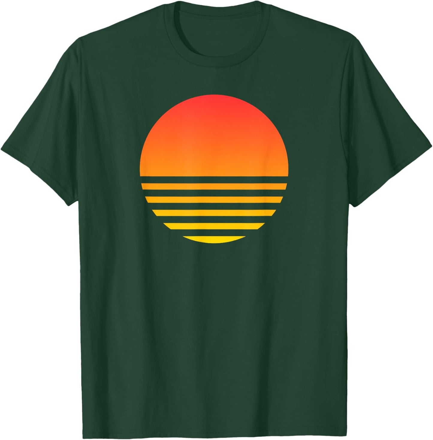 Cool Sunset Summer Beach Surf 80s Retro Vaporwave Aesthetic T-Shirt - T-Shirt | Forest