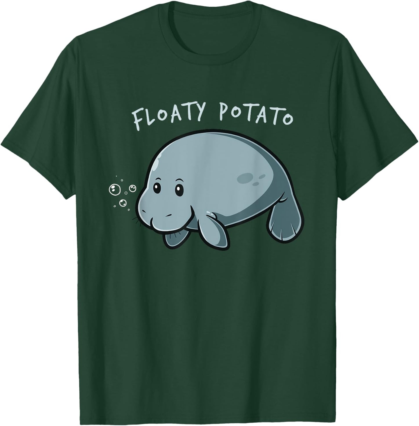 Floaty Potato Funny Manatee Shirt Sea Animal Gift T-Shirt - T-Shirt | Forest