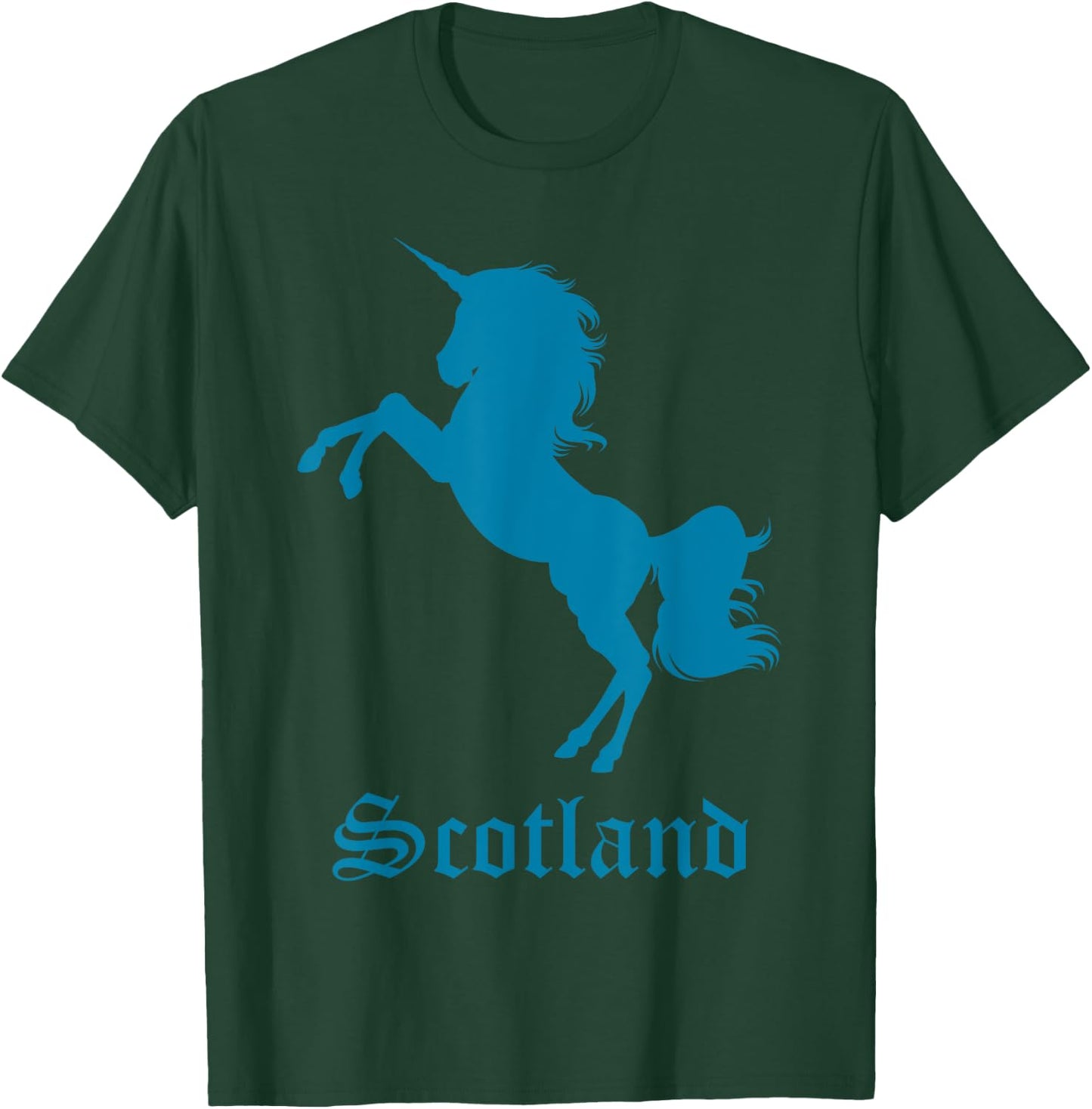 Scotland Unicorn Silhouette National Symbol Scottish Gifts T-Shirt - T-Shirt | Forest